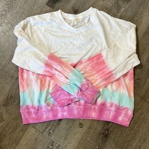 bloom + POP Tie Dye Crop Sweatshirt